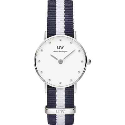 Daniel Wellington 0928DW Glasgow White Dial Nylon Textile Quartz Ladies Watch