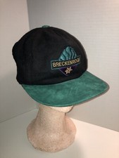 VTG Corduroy Breckenridge baseball hat Black And Green Made In USA