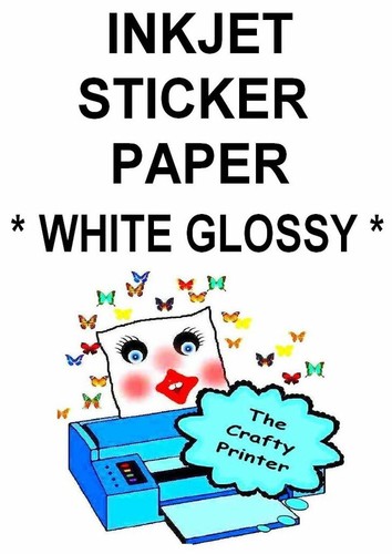 40% OFF SALE! Inkjet White Photo Gloss Adhesive Decal/Sticker Paper - SHIP FREE! - Picture 2 of 2