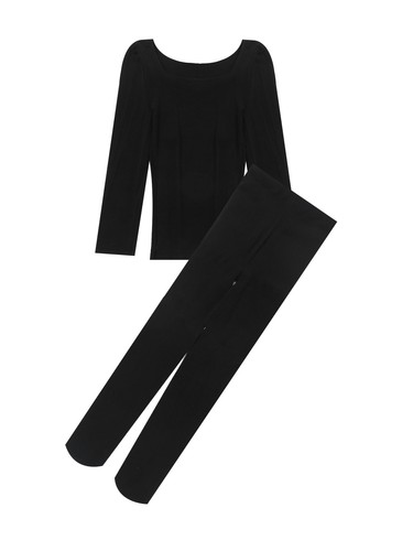 Kids Girls Boys Long Thermal Underwear Set Fleece Lined Base Layer Thermals Sets - Picture 16 of 63