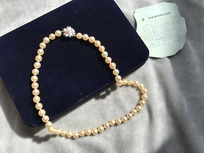 保証書付TASAKI あこや真珠Pearl Necklace TASAKI 14k White Gold Pearl Necklace. 7mm Pearls Necklace
