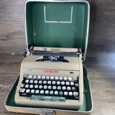 1950s Royal Aristocrat Vintage Portable Typewriter W/ Case -  Green - Untested thumbnail