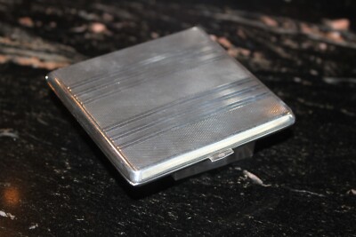 Etui Zigarettenetui antik aus 835er Silber Faden Guilloche x