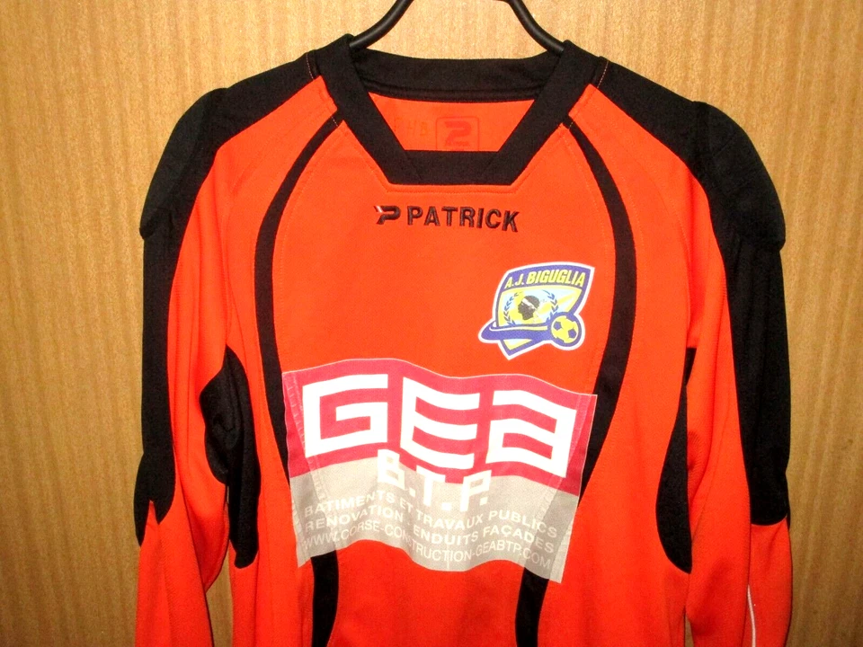 MAILLOT Porté worn SHIRT JERSEY ANCIEN A.J BIGUGLIA CORSE CORSICA BASTIA AJACCIO - Photo 3/4
