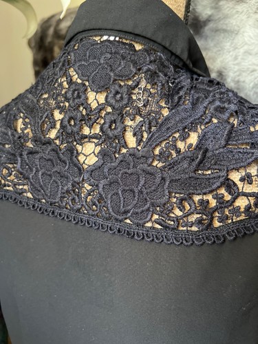 LAPIS Anthropologie Lace, Black, Bohemian, Y2K Sleeveless Top Size Small, NEW - Picture 9 of 24