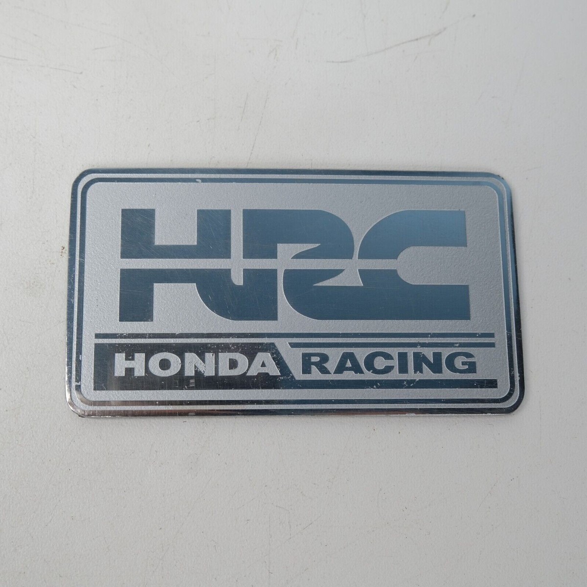 Emblem HRC Stainless Steel Plate 8X4.5CM Universal Fits Honda