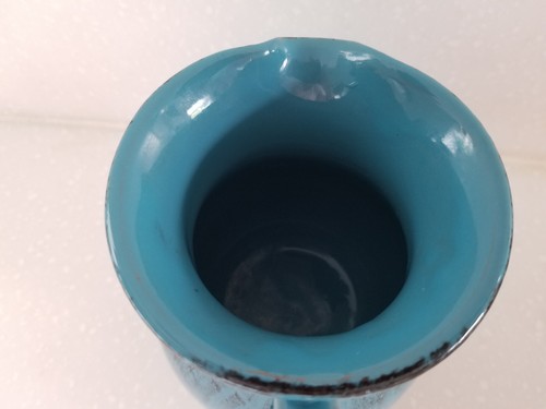 De Silva Italian Terracotta Pottery Jug/Pitcher Turquoise 5" - Picture 5 of 7