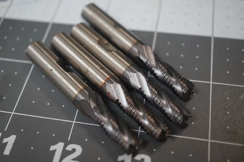 4 Niagara HSS Cobalt 5/16" Roughing End Mills 3/4" LOC Square End 4 Flute TiALN