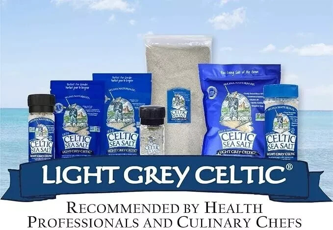 Light Grey Celtic Sea Salt 454g Resealable Bag - Additive-Free, Gluten-Free | UK