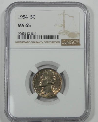 1954 Jefferson Nickel CERTIFIED NGC MS 65 5c