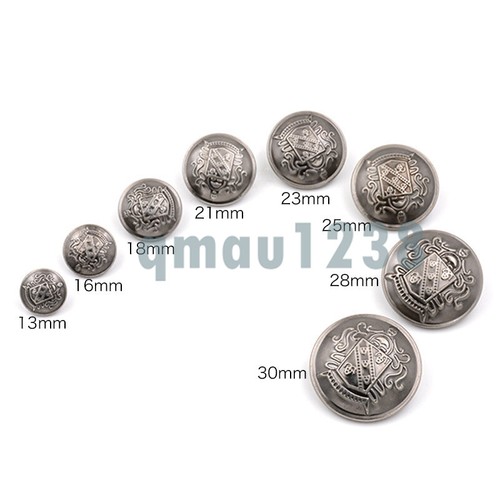 12.5MM-30MM METAL SHANK BUTTONS ROUND ANTIQUE DENIM COAT CARDIGAN SEWING CRAFTS - Picture 4 of 12