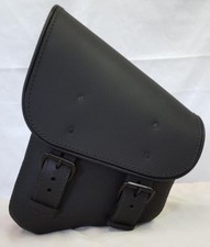 USA Made Black on Black Leather Swing Arm Bag fits Harley & Indian