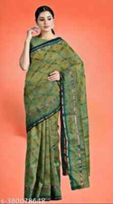 Women's Banarasi cotton saree with Separate Blouse Piece