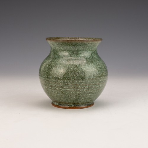 Vintage Godshill Studio Art Pottery - Mottled Green Glazed Vase - Picture 3 of 5