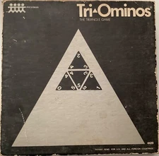 Tri-Ominos Triangle Dominos Board Game USED Complete 1968 Edition Pressman