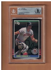 KIRK GIBSON AUTOGRAPHED 1985 DONRUSS BASEBALL CARD SIGNED DETROIT TIGERS BECKETT
