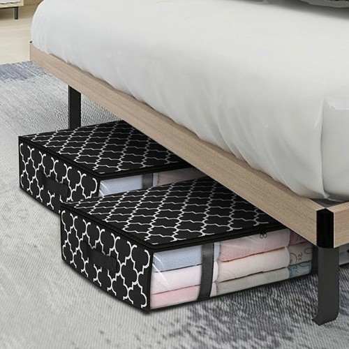 2pcs Organizer Under the Bed Storage Bags 40L Container Box for Clothes - Picture 16 of 17