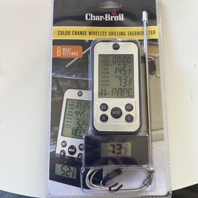 Char-Broil wireless thermometer new in package - 8 Settings - Color change disp