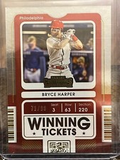 BRYCE HARPER 2021 CONTENDERS WINNING TICKETS PHILLIES STAR GOLD FOIL INSERT /99!