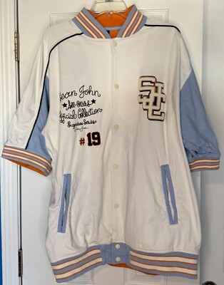 Sean John XL Jacket Varsity White/Blue All Stars Signature Authentic Series #19