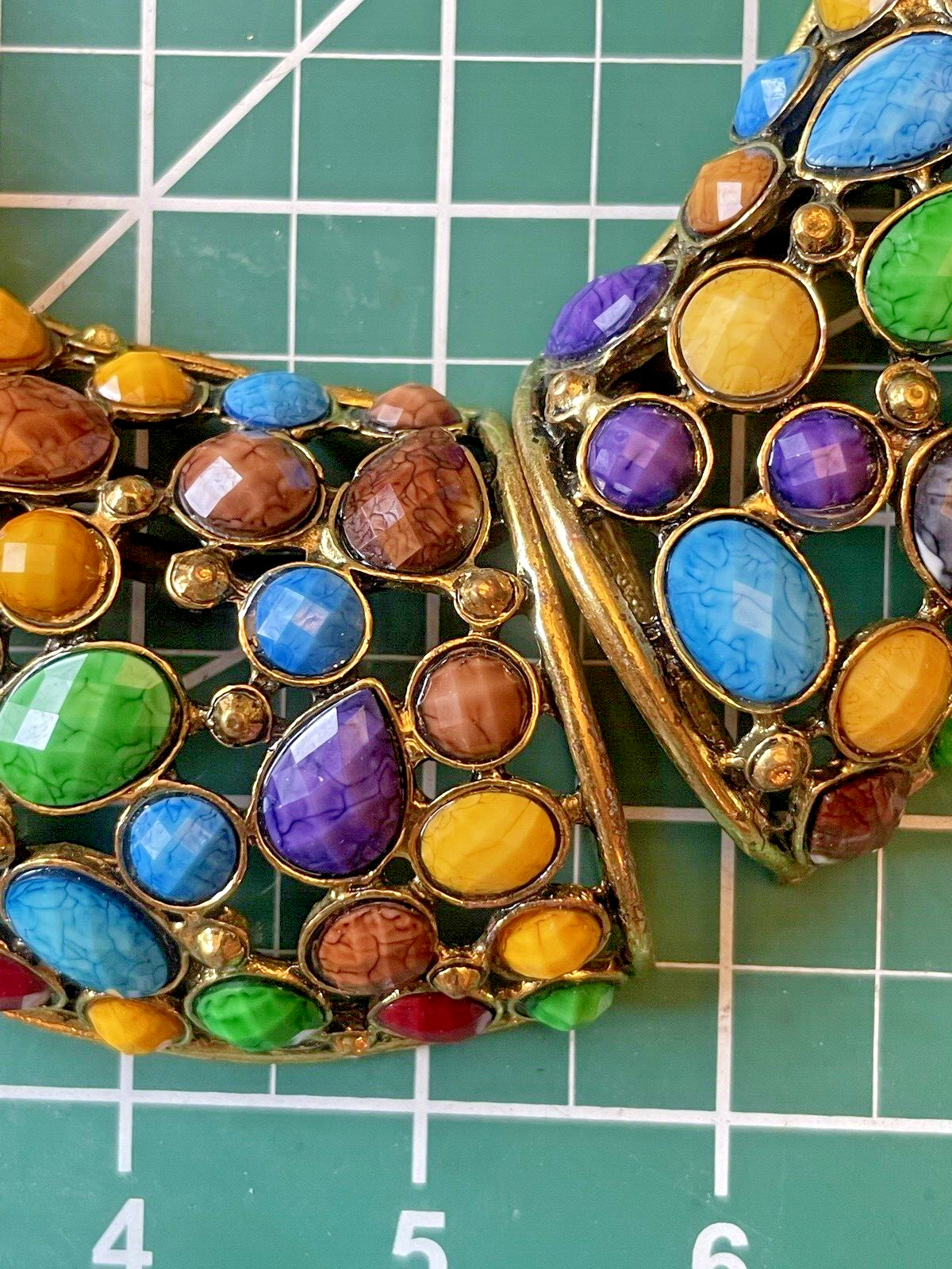 Bold Multicolor Statement Necklace - Vibrant Ston… - image 5