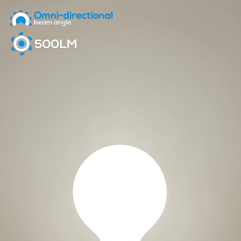 12-Pack Dimmable Frosted G25 LED Edison Globe Light Bulbs, 4000K Cool White - Image 4 of 4