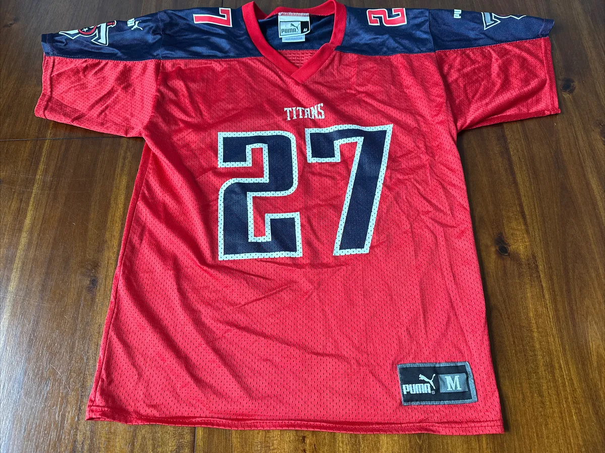 Eddie George Tennessee Titans Puma NFL Red Alternate Jersey Size Youth  Medium