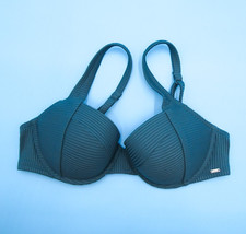 Victorias Secret PINK Large Blue Striped Underwired Push-Up VS Bikini Top VS New