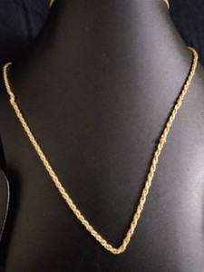 Authentic  Gold Plated inter lock girls teen Women Party Wear 20" long Fashion Chain