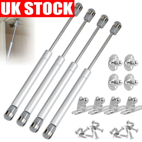 4 X Lift Up Hydraulic Gas Spring Lid Flap Stay Hinge Strut Support Cabinet Door - Picture 2 of 10