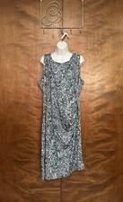 Michael Kors Sleeveless Drape Hem Knit Dress Womens Plus 1X Paisley Print Cotton