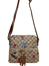 Borsetta Borsa Donna a tracolla fantasia Floreale medio piccolo da spalla pelle 