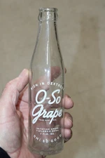 MT OLIVE ILL O SO GRAPE  SODA BOTTLE 7 OZ ACL