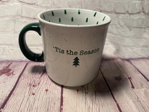 FAO Schwartz 'Tis The Season Large 20 Oz Christmas Tree Coffee Mug Green Handle - Picture 9 of 10