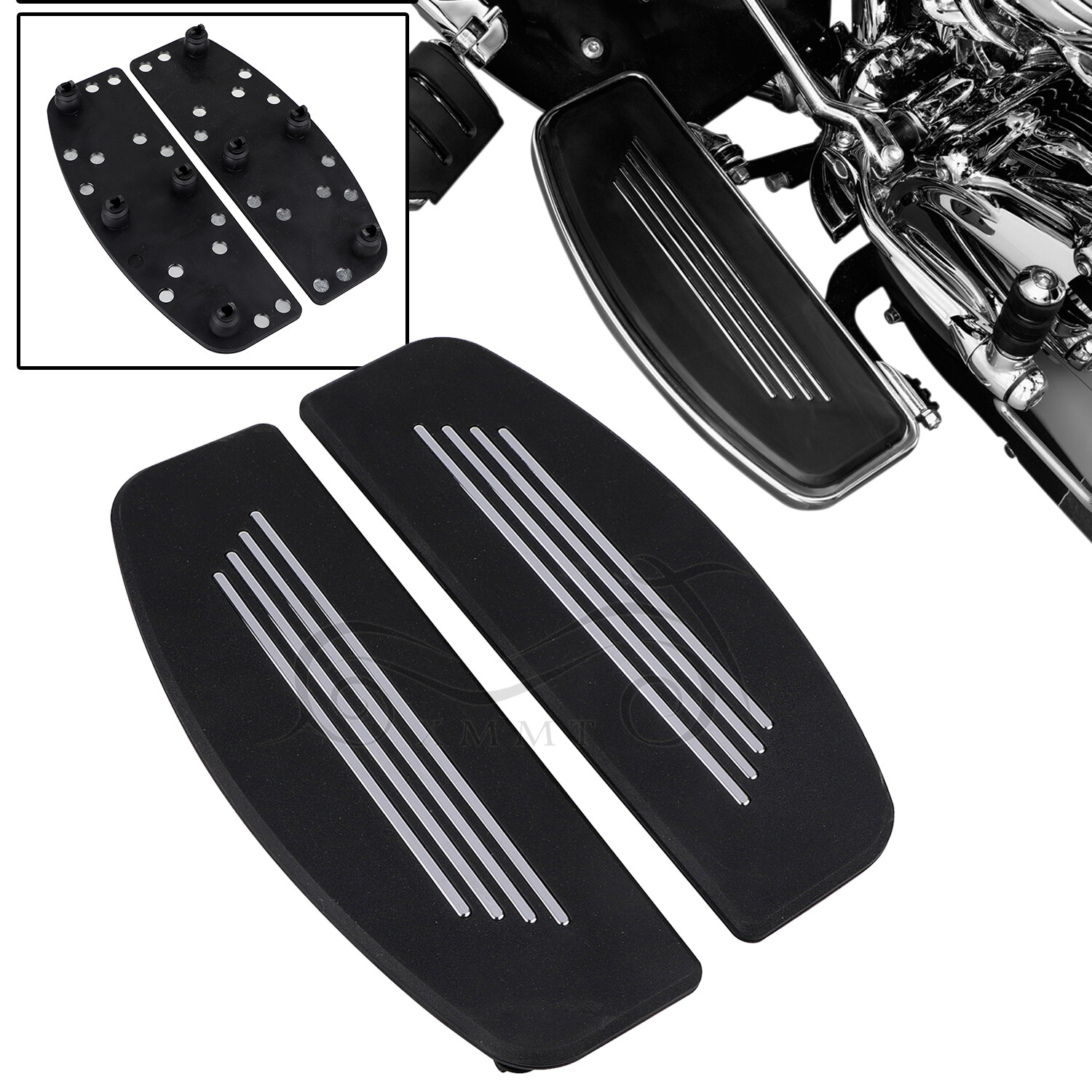 Harley Rider Pad Rider Insert Floorboard Foot Peg Pad For Harley Softail Touring Road ...