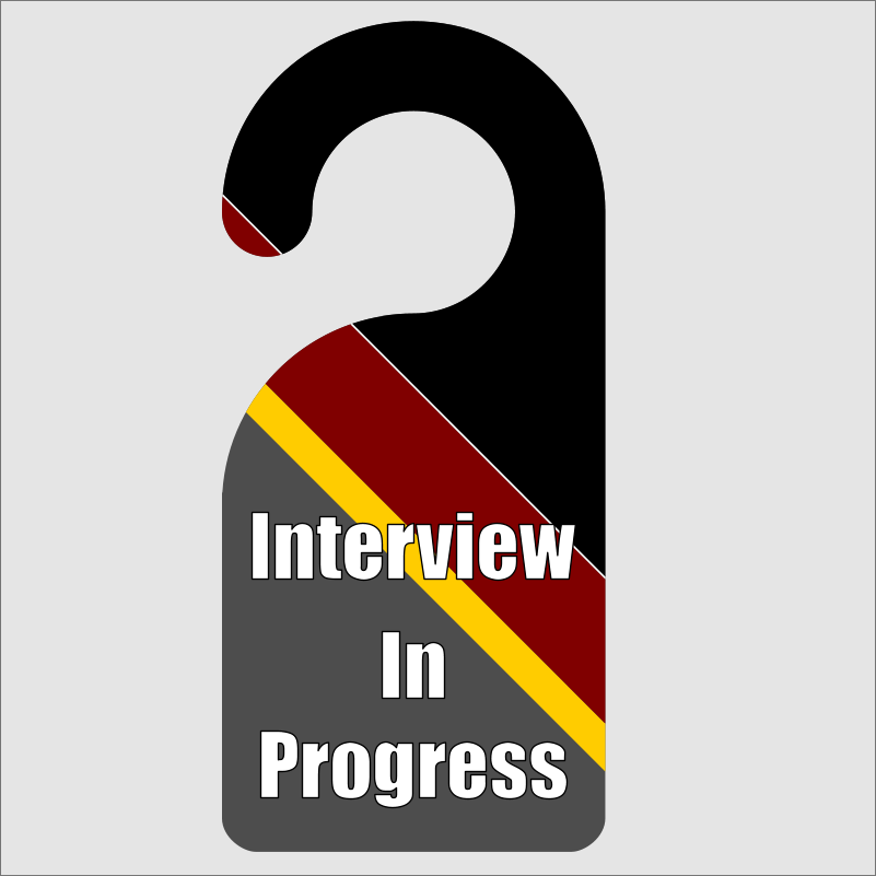 Interview In Progress Door Hanger Signs Made From Durable FRP Plastic ...