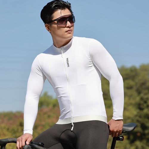 WOSAWE YKK 2-way Zipper Cycling Jerseys Men Skin-friendly Breathable Riding Tops - Picture 12 of 25