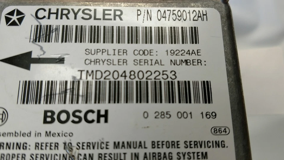 Módulo de control de sensor Dodge INTREPID IMPACT Bosch 04759012AH 4759012AH nuevo OEM Foto 4 de 4