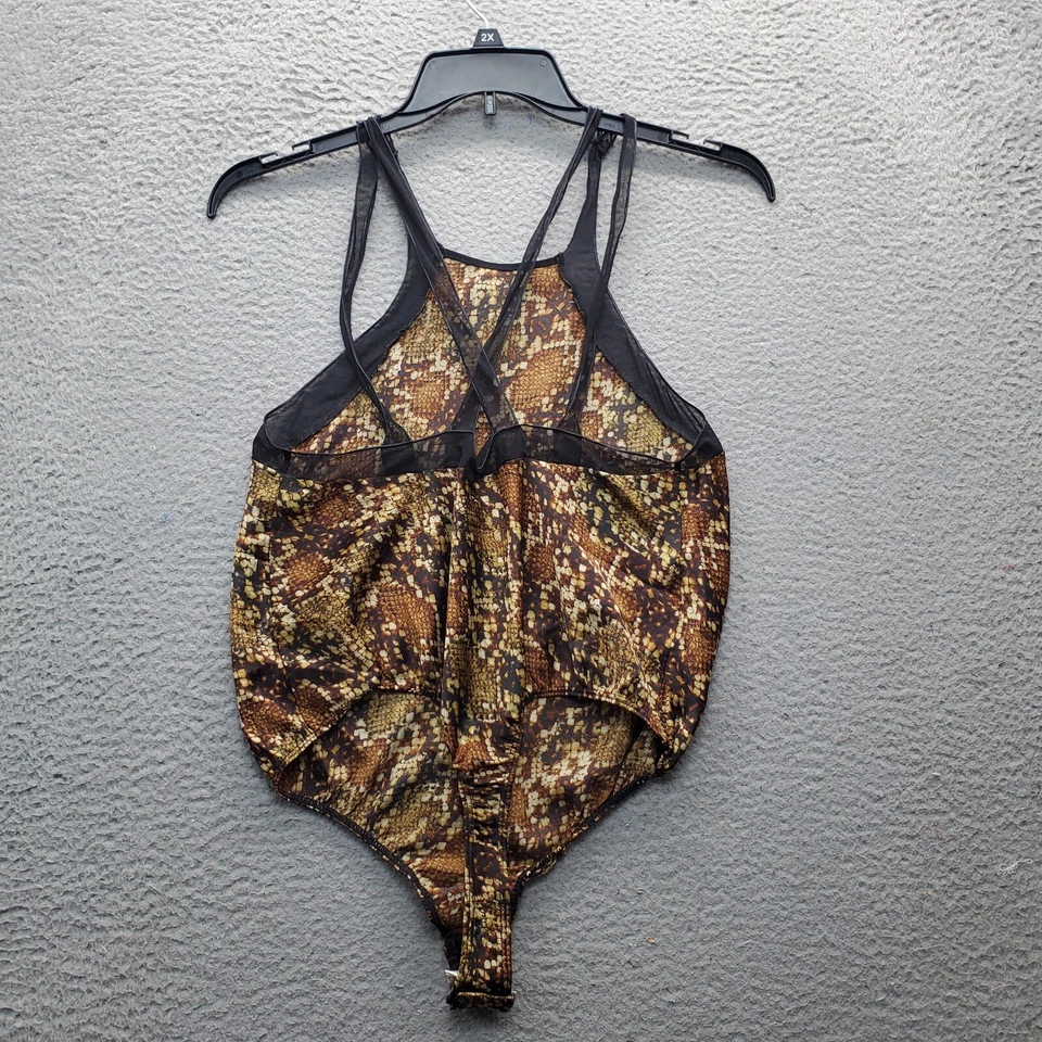 Body íntimo para mujer multicolor piel de serpiente descarado mangas con tiras sin espalda Foto 2 de 4