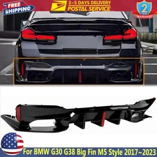 Car Rear Bumper Diffuser For BMW 5 Series G30 G31 G38 M5 Style 2017~2023 530i 