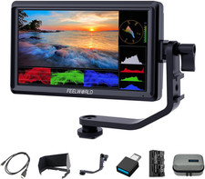 FEELWORLD FW568 V3 6 Inch DSLR Camera Field Monitor with F550 Battery 2200Mah an