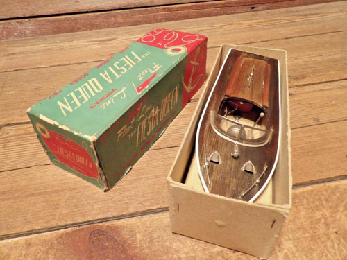 Vintage Fleet Line The FIESTA QUEEN Speed Boat Japan Battery Toy With Box