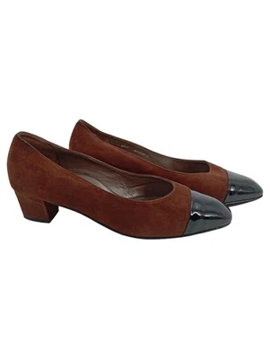 Bally Escarpins Femme Vesano Noir Marron Cuir Daim Élégant (EU 39) - Photo 1/4