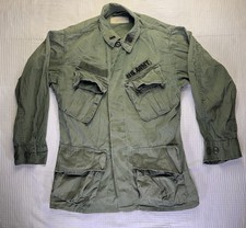 Vintage US Army Tropical Combat Jacket OG-107 Vietnam Ripstop XS Short 3rd Pat