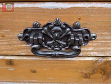 CAST IRON, PIRATE THEME HANDLE. Pull & Lift. Box, Treasure Chest, Coffin, Drawer