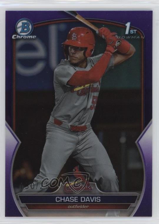 2023 Bowman Draft Chrome Purple Refractor 150/250 Chase Davis #BDC-48 1k9t