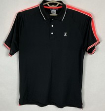 Psycho Bunny Mens Golf Polo Shirt Short Sleeve Sz 8 US XXL Jayden 48x31 Black