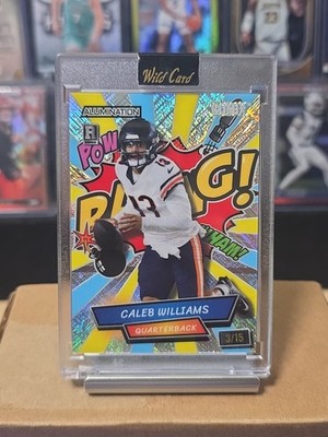 2024 Wild Card Alumination Comix BAANG Caleb Williams Yellow/Blue Crosshatch /15