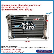 Aluminum Radiator Fits 1983-1988 Porsche 944 2.5l 2.7l Non-turbo Manual 2 Rows