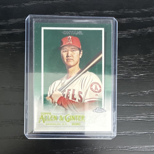 Topps Allen & Ginter Chrome Shohei Ohtani Angels #24 Green Refractor 67/99 2020